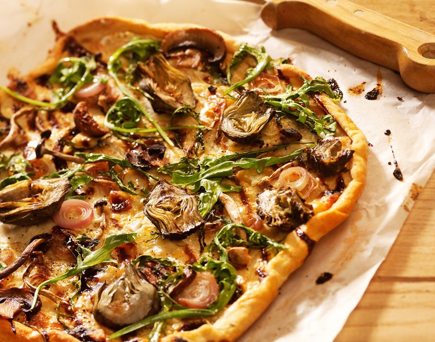 Pizza mit Artischocken Pizza mit Artischocken
