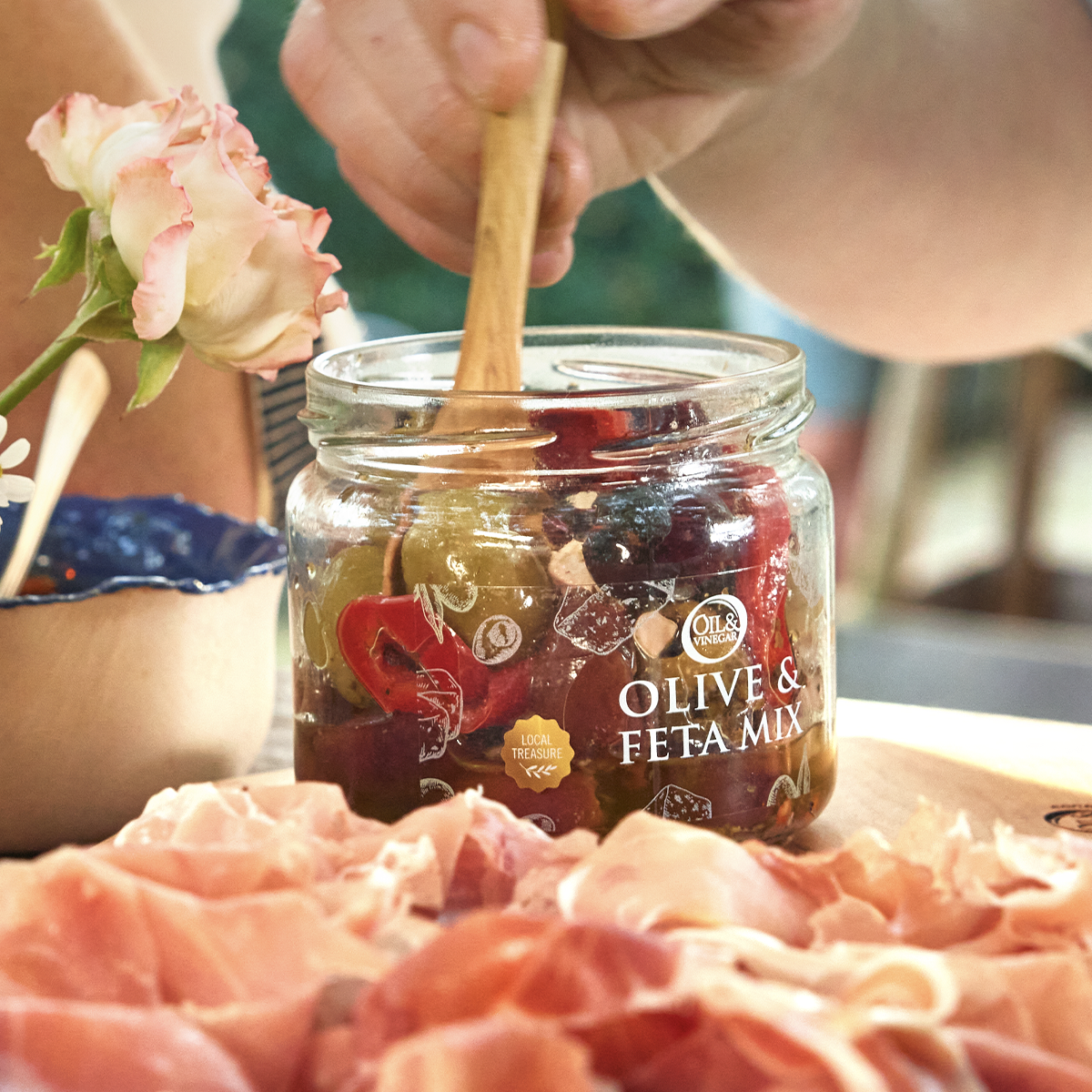 Griechische Oliven & Feta Mix - 290 g Griechische Oliven & Feta Mix - 290 g