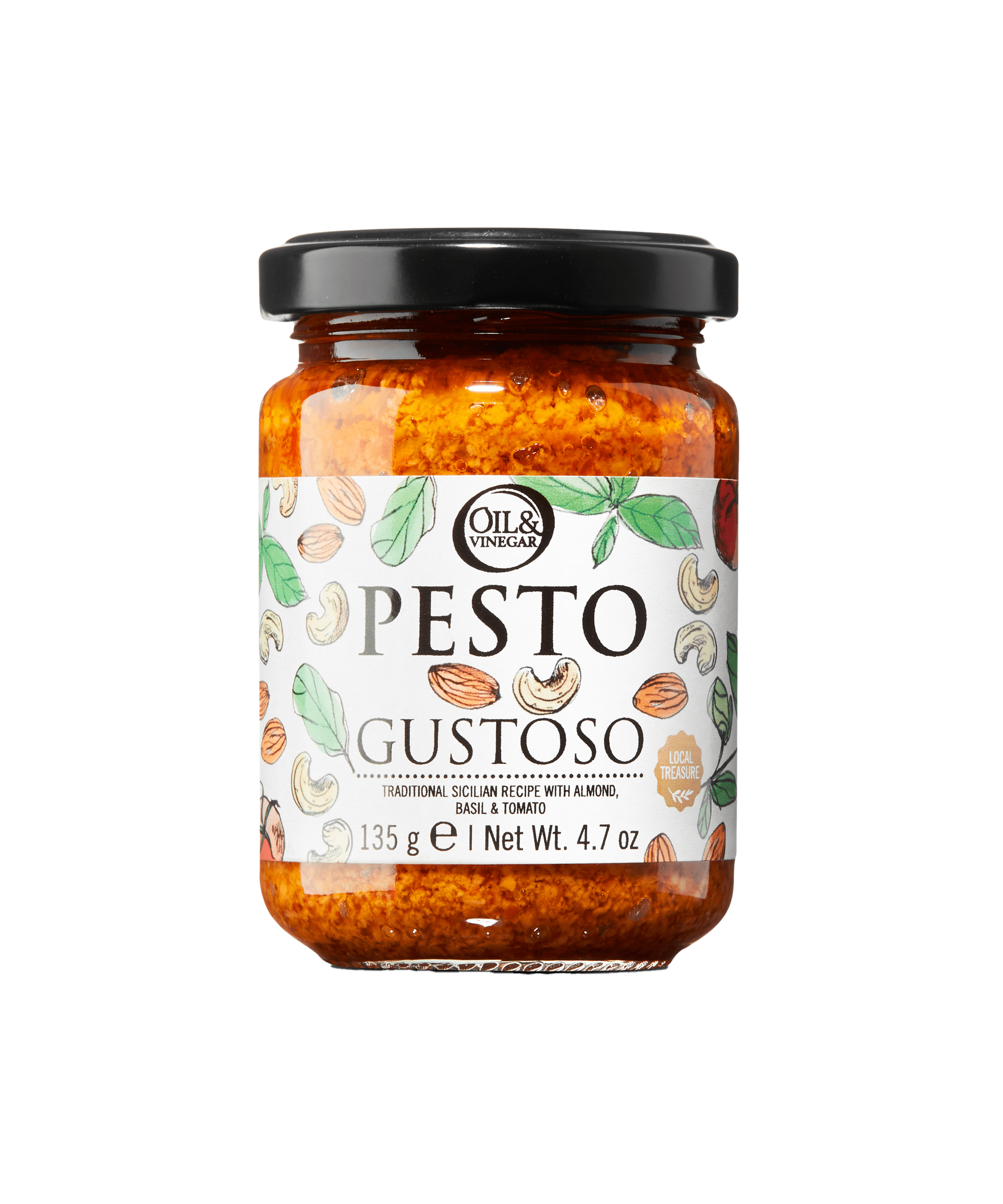 Pesto Gustoso mit Mandeln und Cashewnüssen - 135 g Pesto Gustoso mit Mandeln und Cashewnüssen - 135 g