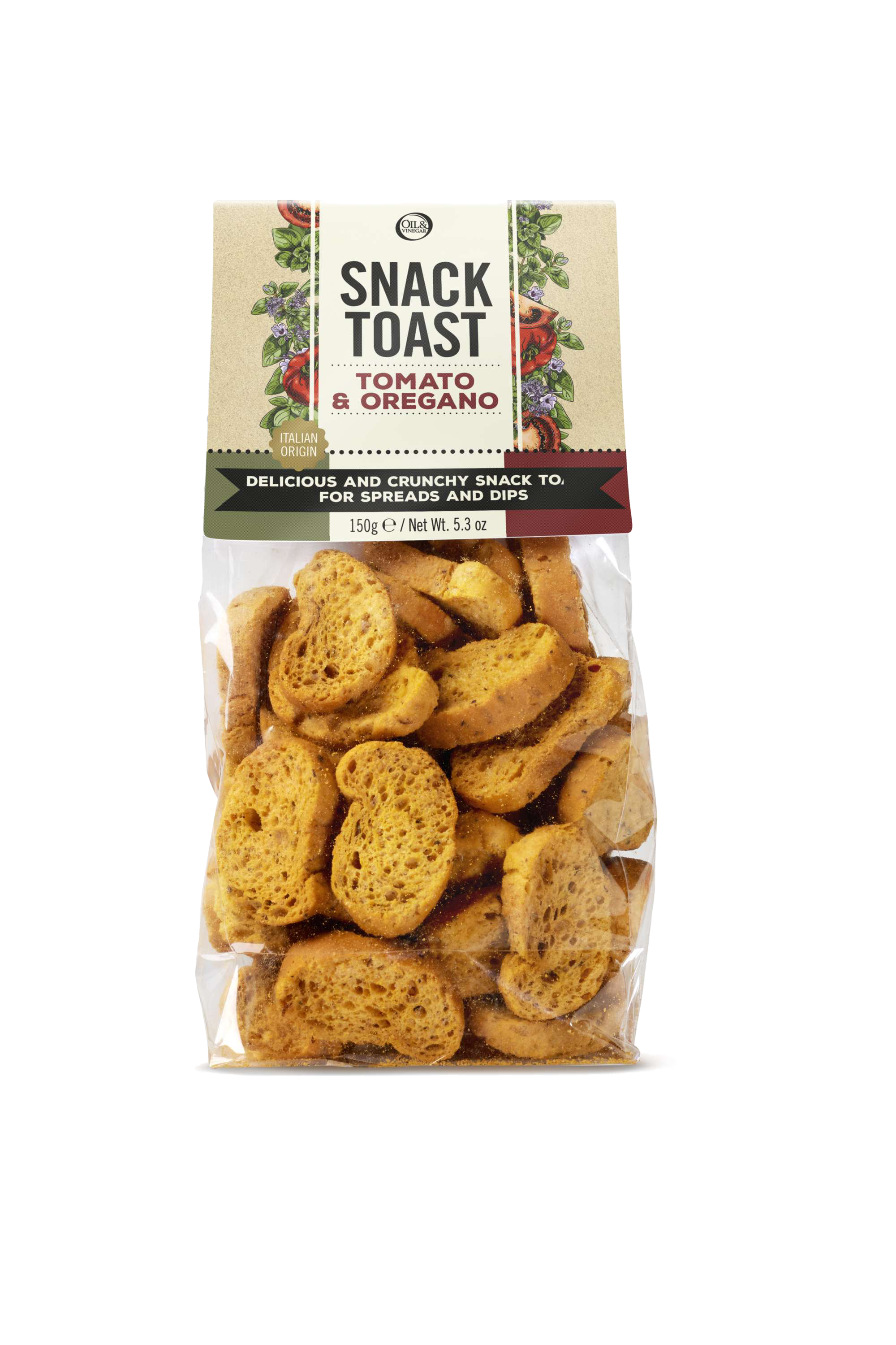 Snacktoast mit Tomate & Oregano - 150 g Snacktoast mit Tomate & Oregano - 150 g