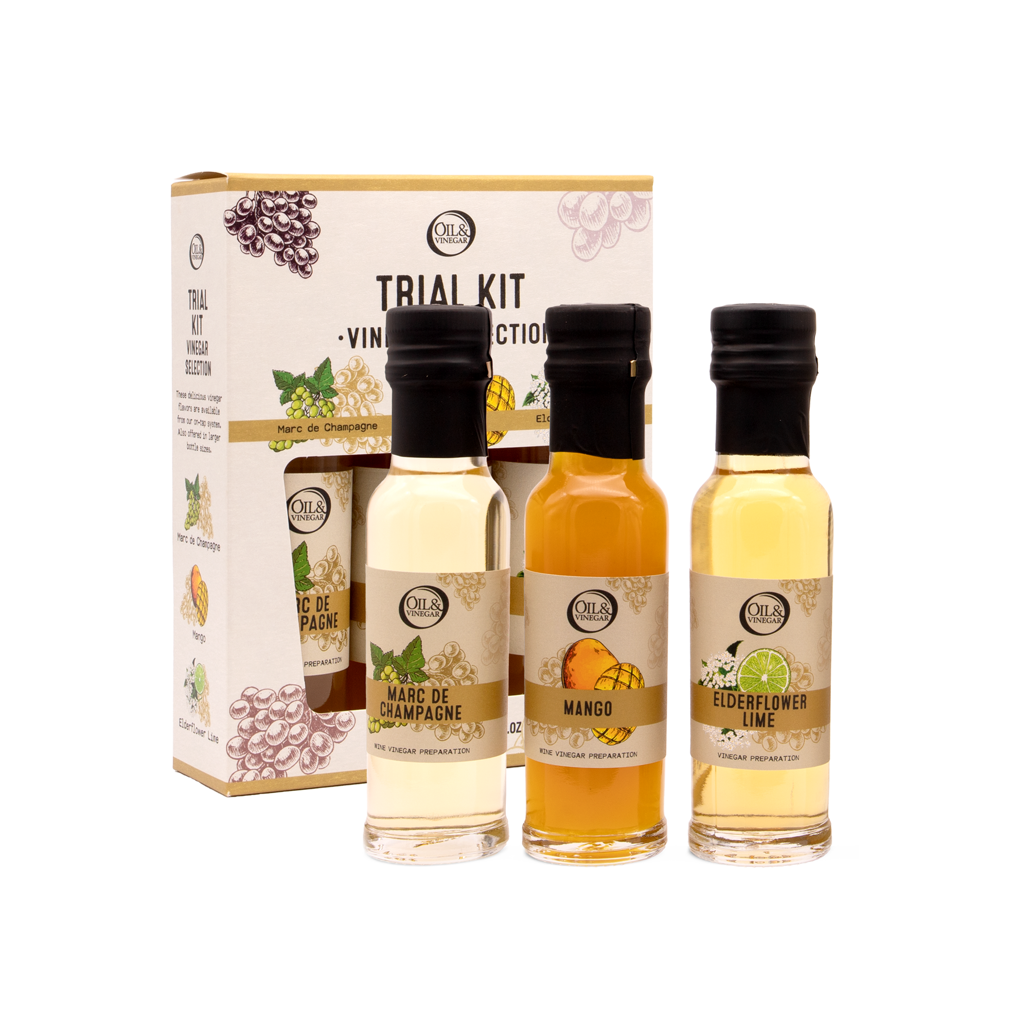 Geschenkset mit 3 Essigen - Probierset - Trial Kit - 3x100 ml Geschenkset mit 3 Essigen - Probierset - Trial Kit - 3x100 ml