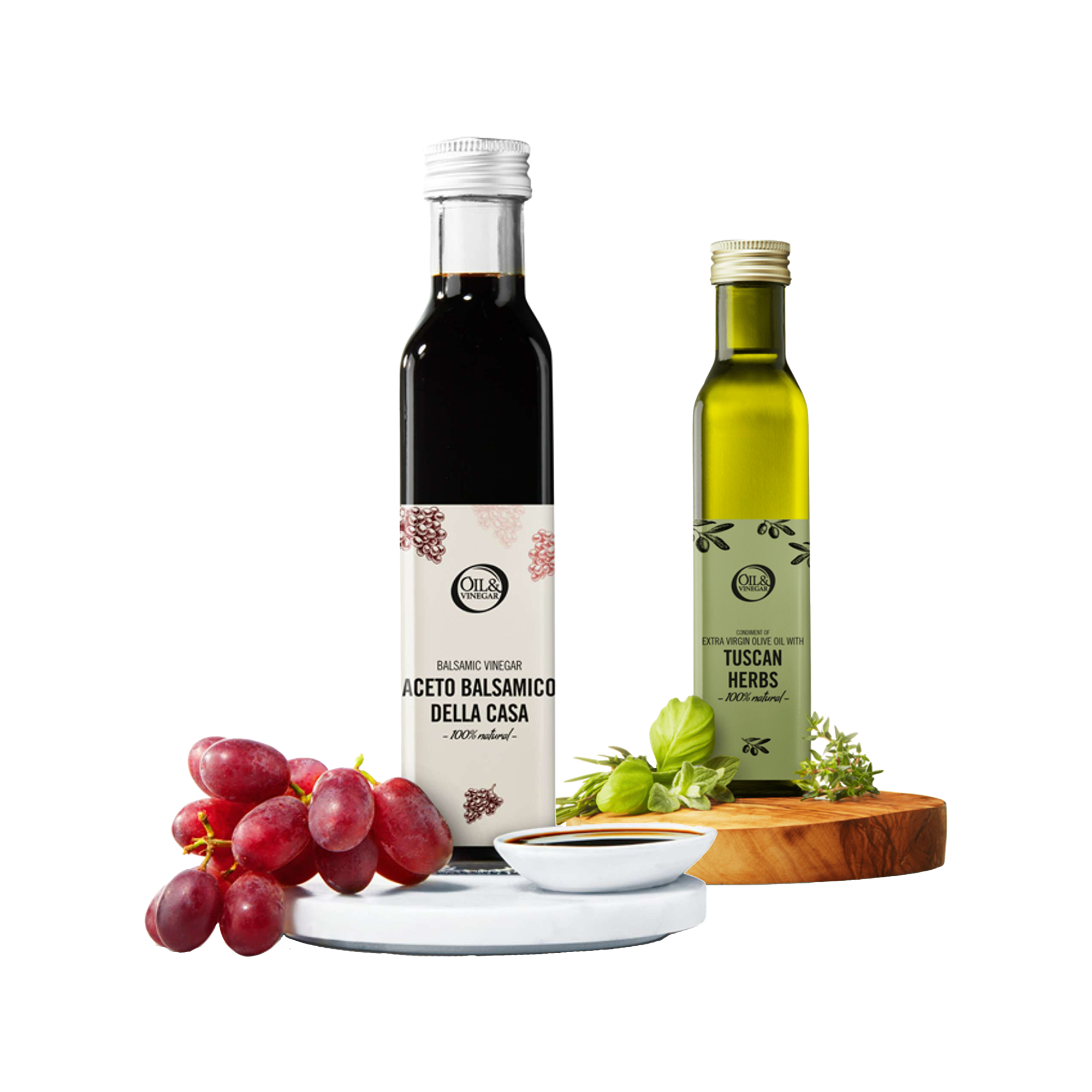 Balsamico- und toskanische Kräuter-Duo – 2x250 ml Balsamico- und toskanische Kräuter-Duo – 2x250 ml
