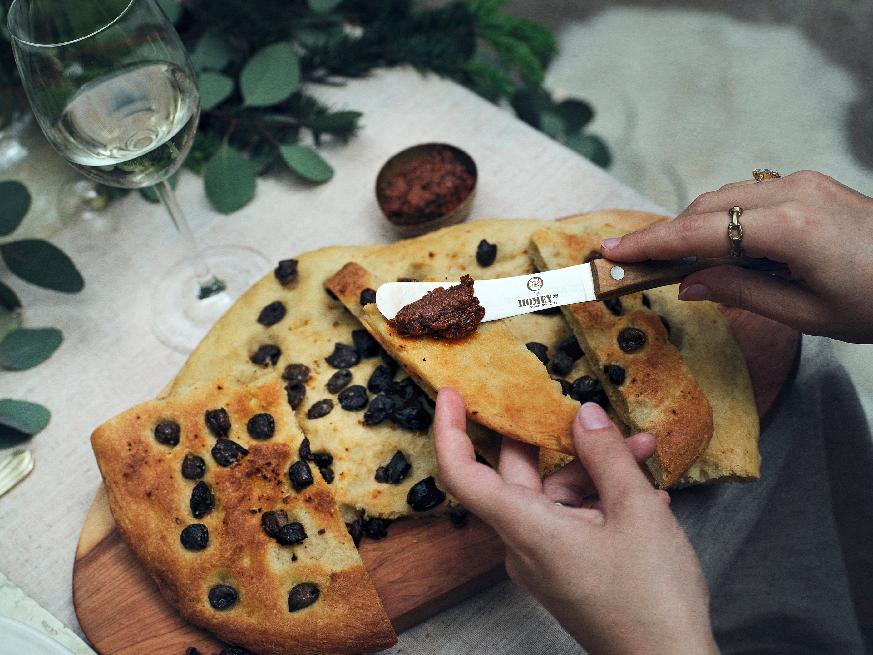 Olivenholz-Charcuterie-Set - 3-teilig Olivenholz-Charcuterie-Set - 3-teilig