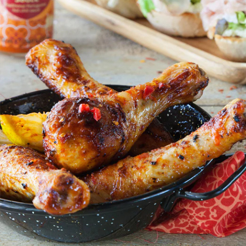 Kipdrumsticks met piri piri saus