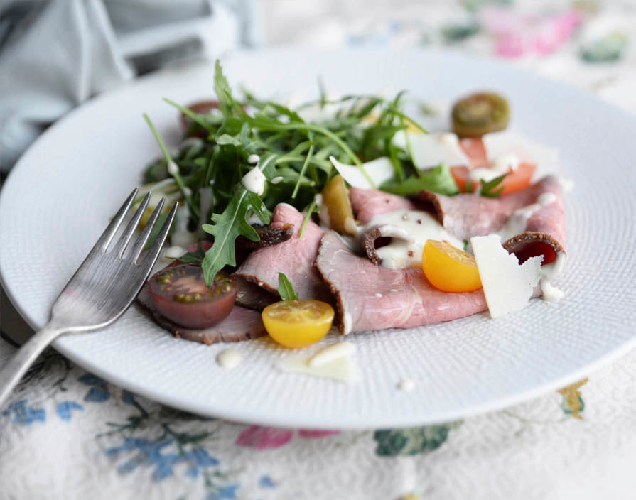 Rosbiefcarpaccio met truffelsaus