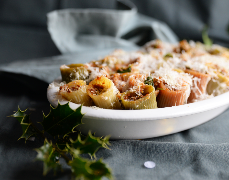 Gevulde pasta uit de oven