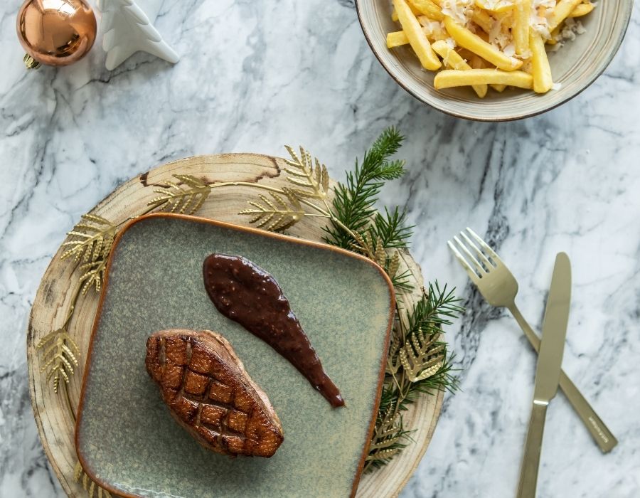 Entenbrust mit Cumberland-Sauce