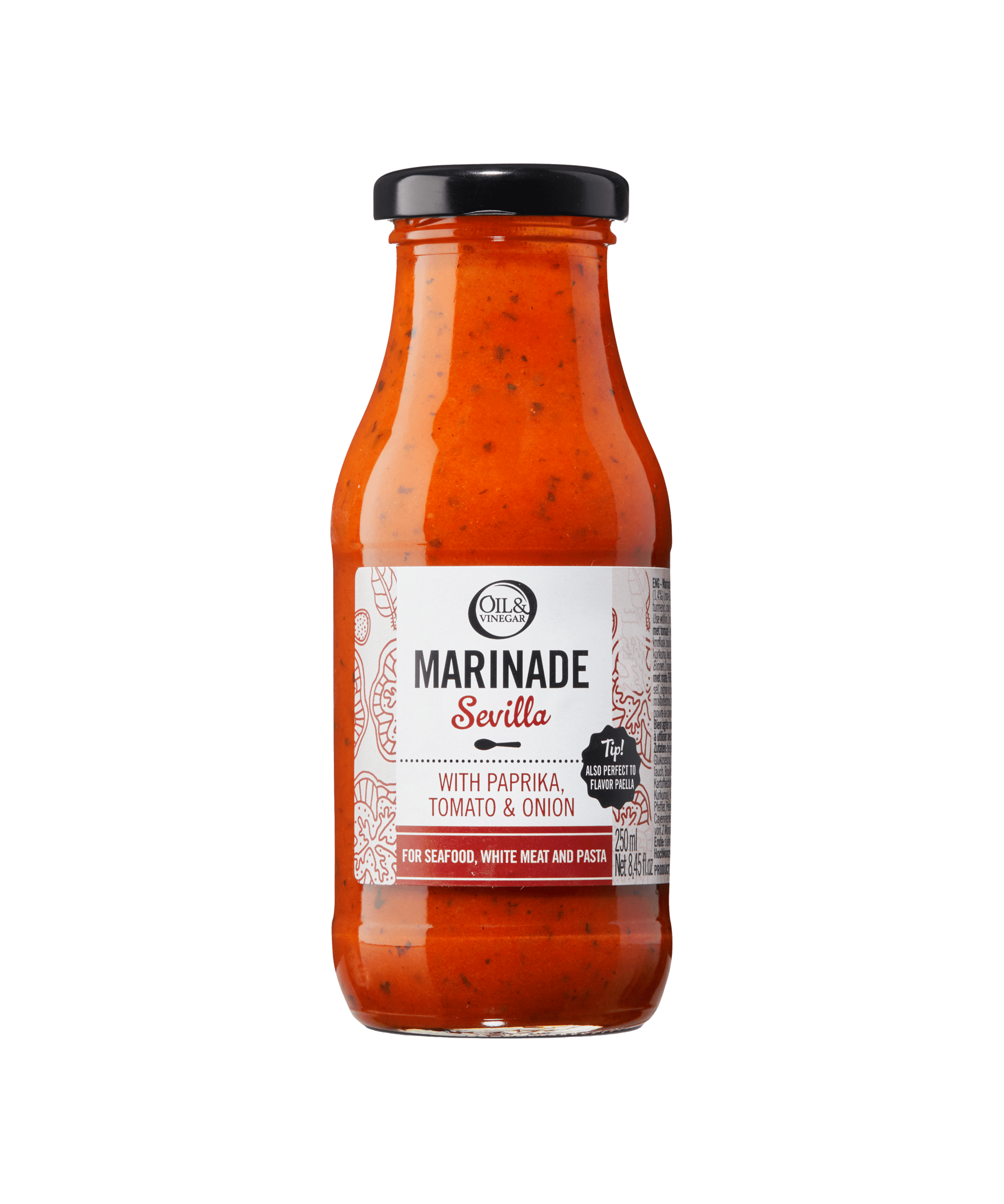 Marinade Sevilla mit Paprika, Tomate und Zwiebel - 260 ml