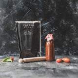 Italienisches Pizzaset mit Pizzamehl, Tomatensauce und Nudelholz - Geschenkset
