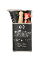 Italienisches Pizzaset mit Pizzamehl, Tomatensauce und Nudelholz - Geschenkset