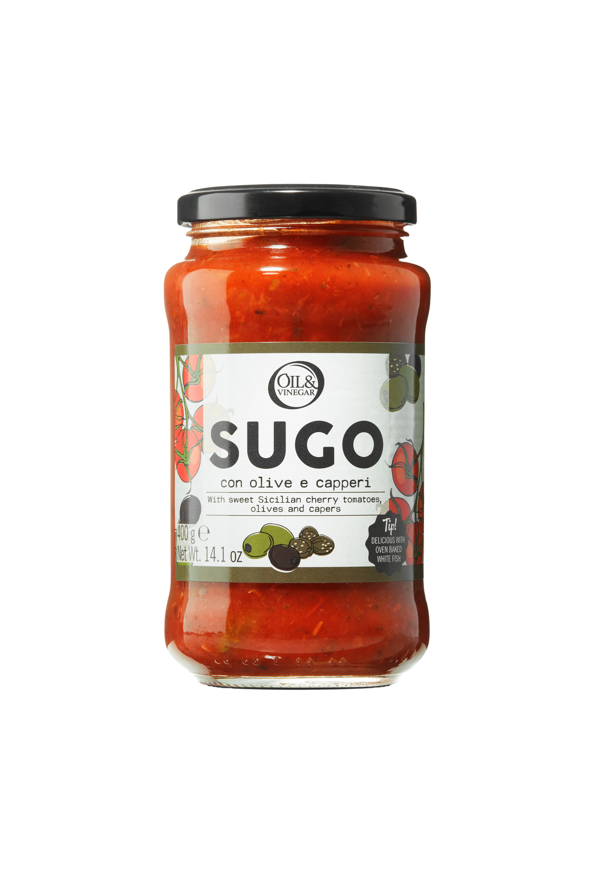 Pastasauce mit Oliven und Kapern - Sugo con Olive e Capperi - 400 g