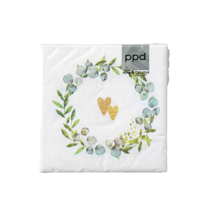 Herz-Serviette ❤️ - 25x25 cm - Set mit 20 Stück
