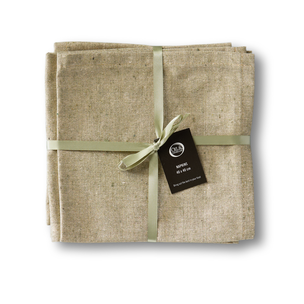 Lumix Serviette in Olivgrün und Gold - 40x40 cm -  Set mit 4 Stück