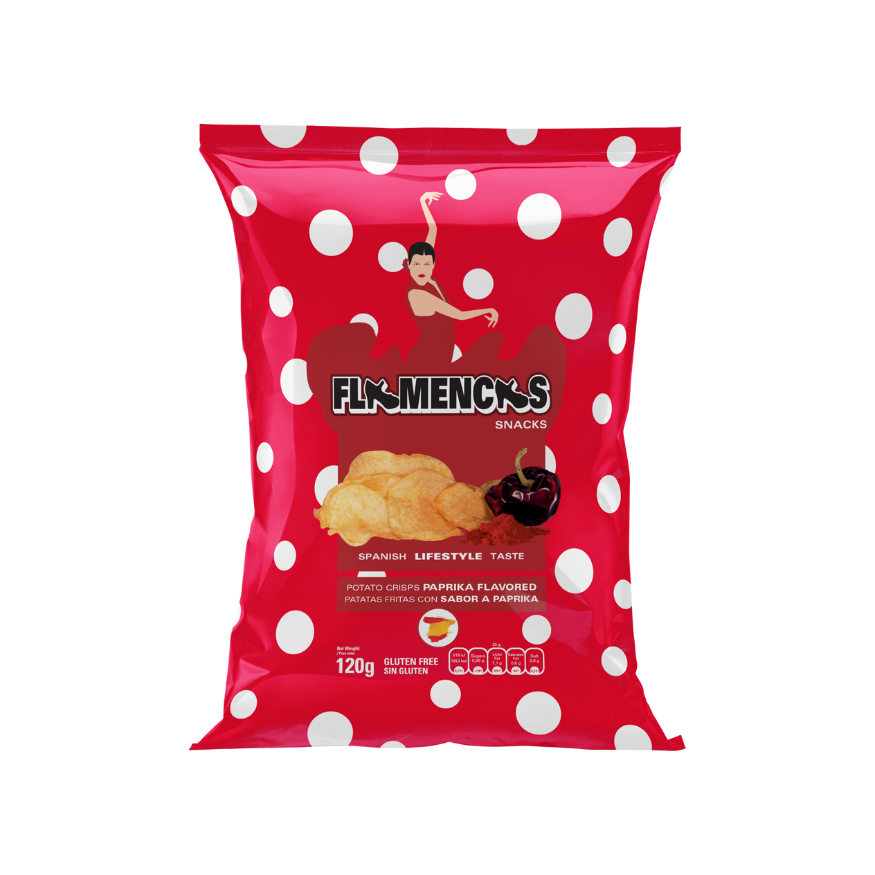 Flamencas paprika flavor chips - 120 g