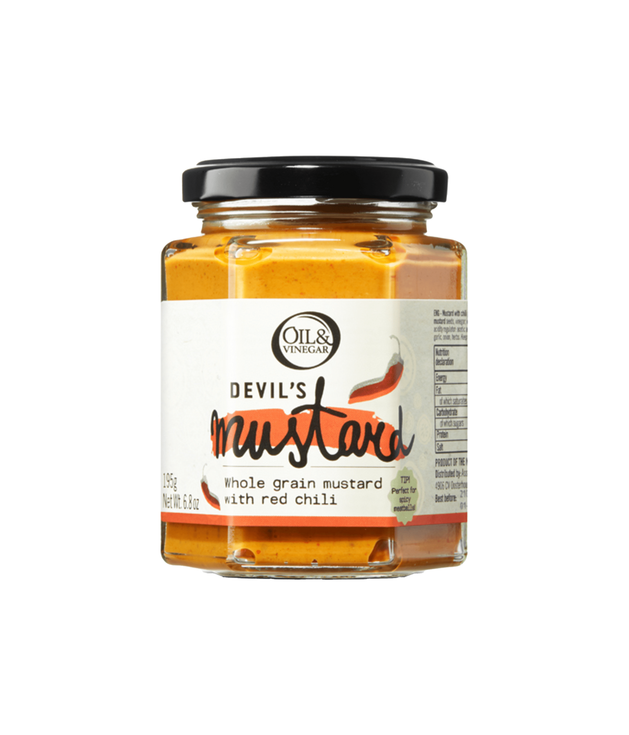 Senf mit rotem Chili - Devil's Mustard - 195 g