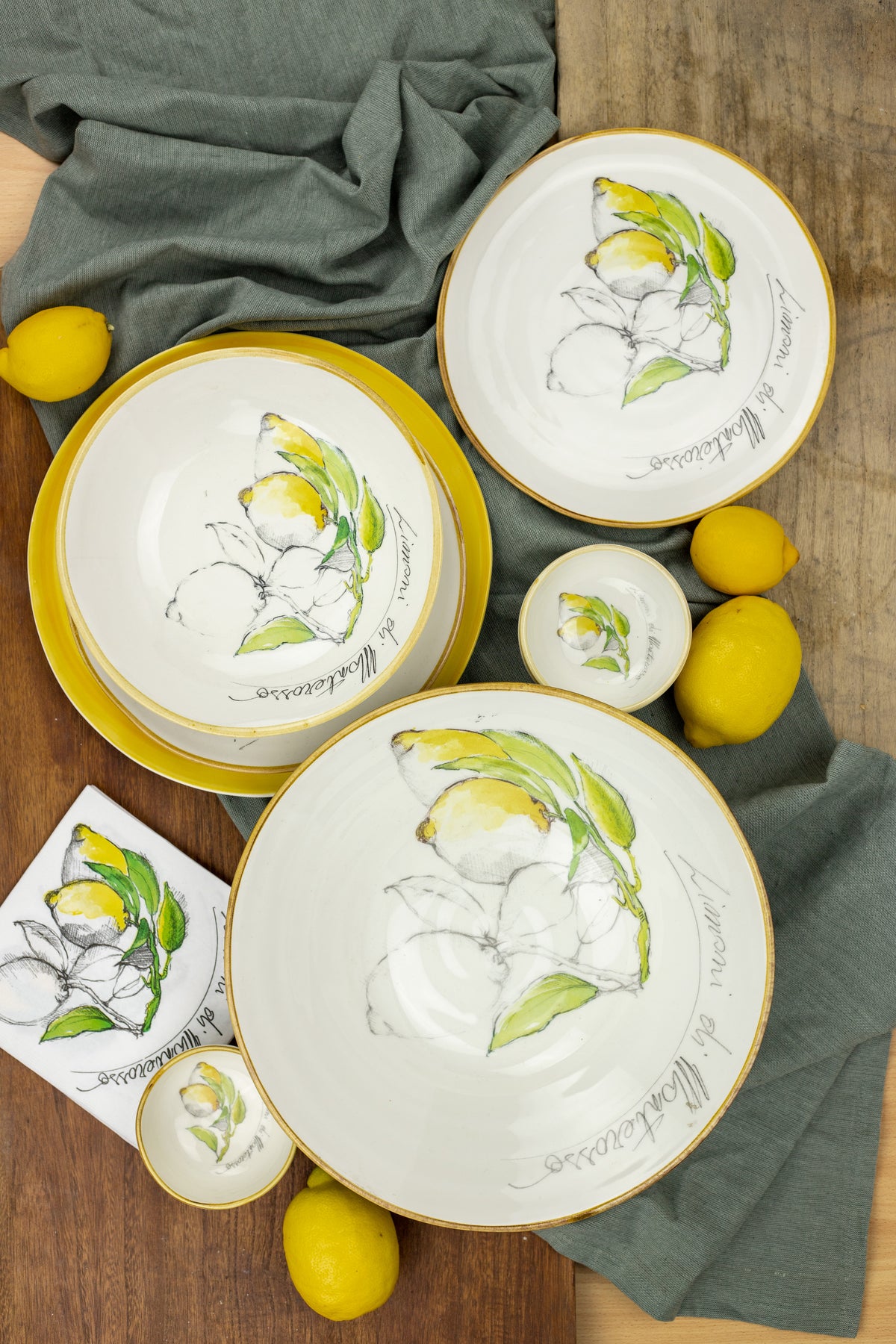 Limoni bord plat geel - 28cm