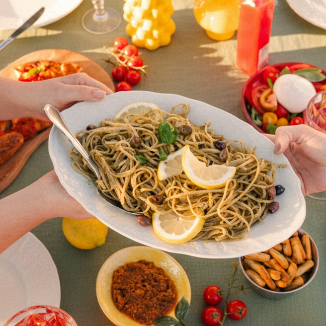 Linguine mit Basilikum und Knoblauch - 250 g