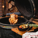 BBQ Tang Zwart met Beukenhout - 27cm