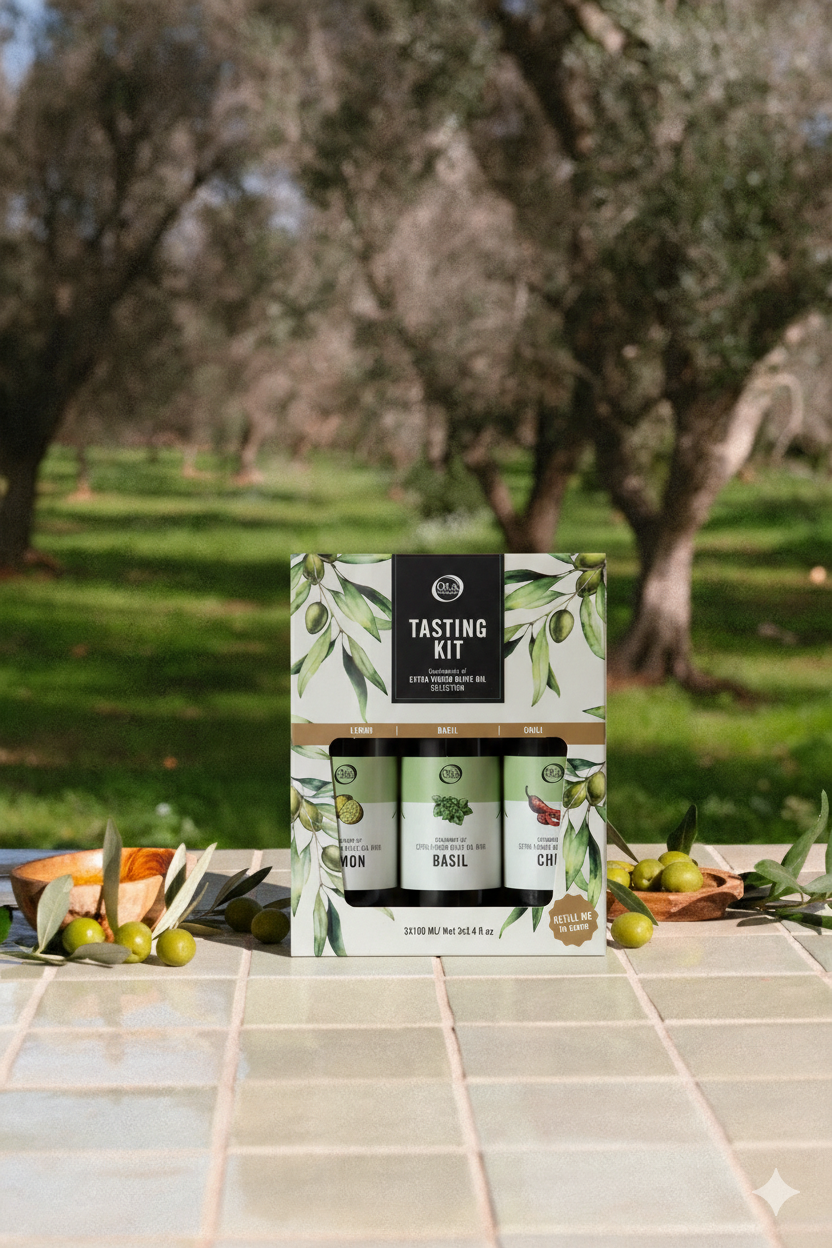 Olivenölen-Trio - Geschenkset - 3x100ml