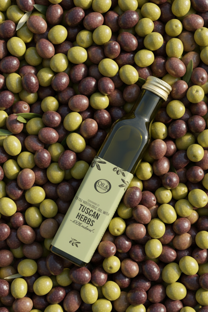Natives Olivenöl Extra mit Toskanischen Kräutern - 250 ml